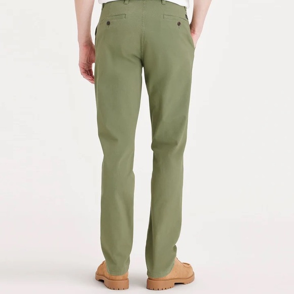 DOCKERS Chino Slim Fit 360 FLEX Khaki Army Green 5 Pkts Zip NWT 36x32 - Picture 4 of 8